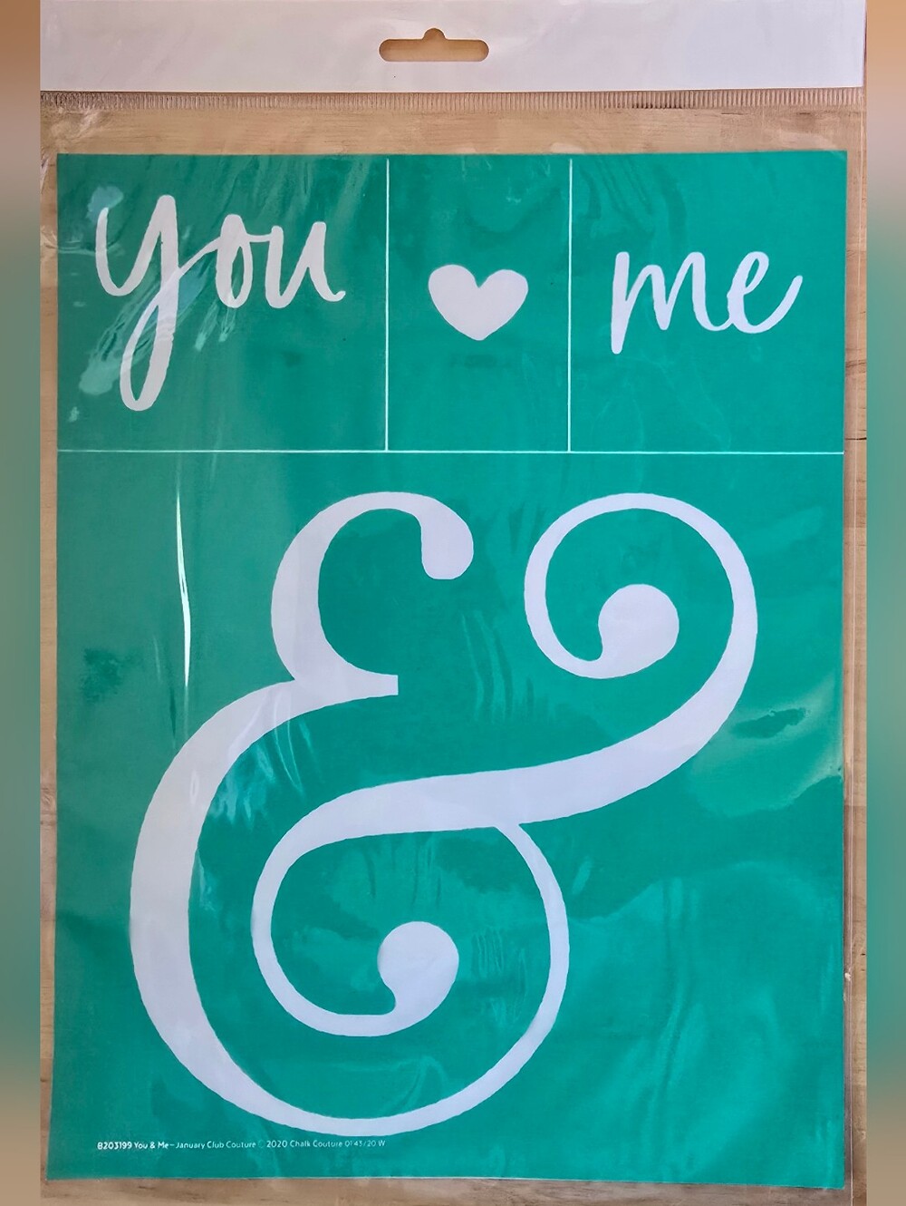 NEW Chalk Couture "You & Me" Silk Screen Chalk Transfer